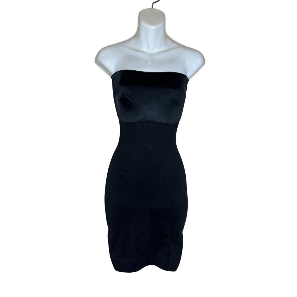 Spanx Slimmer & Shine Strapless Shaping Slip Womens Size M Strapless Seamless Bl